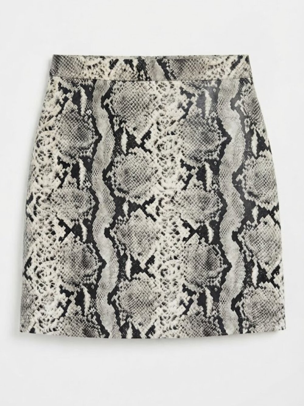 OAK + FORT Snake-Print Mini Skirt
